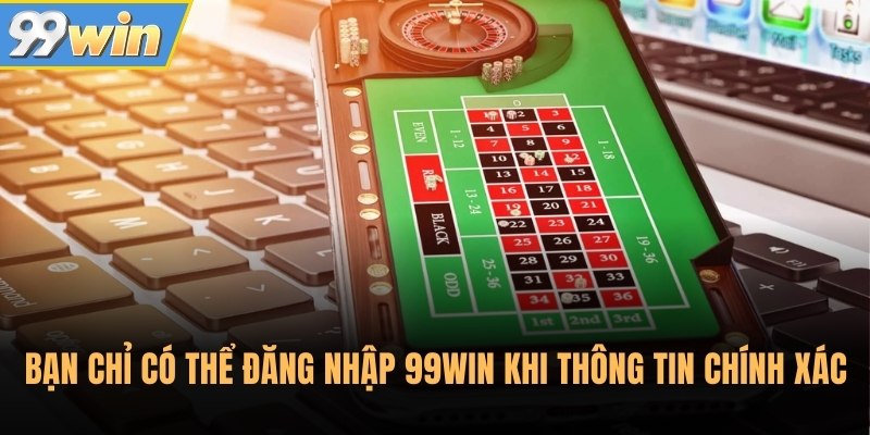 Bạn chỉ có thể đăng nhập 99Win khi thông tin chính xác